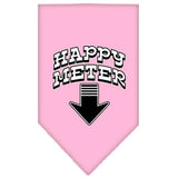 Happy Meter Screen Print Bandana Light Pink Small