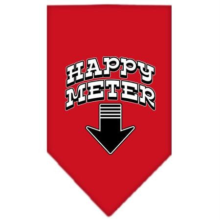 Happy Meter Screen Print Bandana Red Small