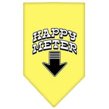 Happy Meter Screen Print Bandana Yellow Small