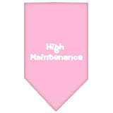 High Maintenance Screen Print Bandana Light Pink Large