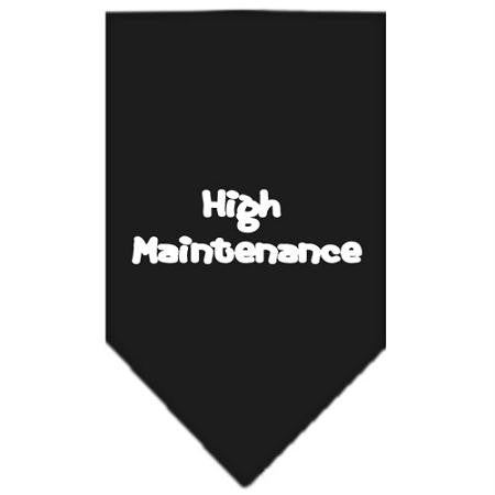 High Maintenance Screen Print Bandana Black Small