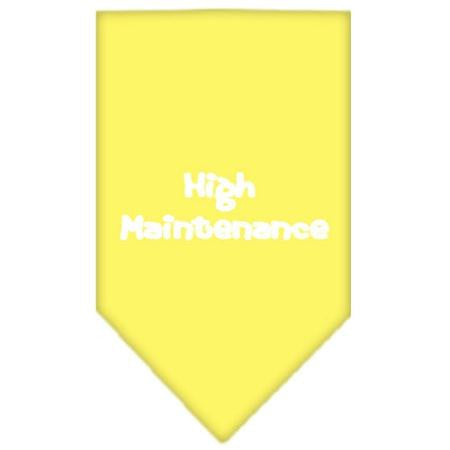 High Maintenance Screen Print Bandana Yellow Small