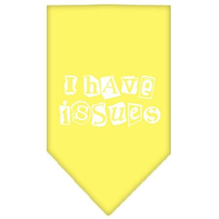 I Have Issues Screen Print Bandana Yellow Large