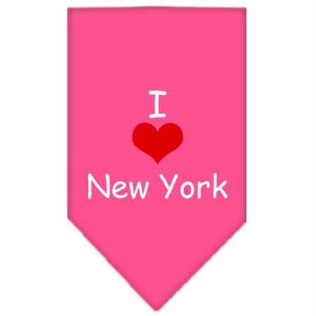 I Heart New York  Screen Print Bandana Bright Pink Large