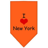 I Heart New York  Screen Print Bandana Orange Large