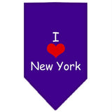 I Heart New York  Screen Print Bandana Purple Large