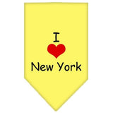 I Heart New York  Screen Print Bandana Yellow Large