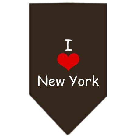 I Heart New York  Screen Print Bandana Cocoa Small