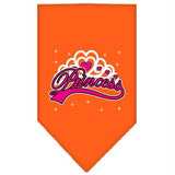 I'm a Princess Screen Print Bandana Orange Large