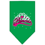 I'm a Princess Screen Print Bandana Emerald Green Small