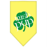 Irish Pup Screen Print Bandana Yellow Large