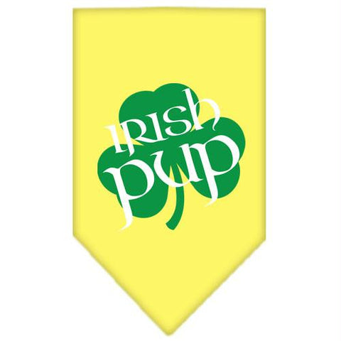 Irish Pup Screen Print Bandana Yellow Large