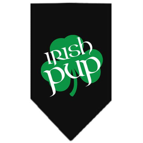 Irish Pup Screen Print Bandana Black Small