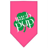 Irish Pup Screen Print Bandana Bright Pink Small