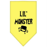 Lil Monster  Screen Print Bandana Yellow Large