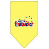 Little Firecracker Screen Print Bandana Yellow Small