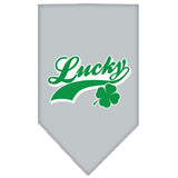 Lucky Swoosh Screen Print Bandana Grey Large