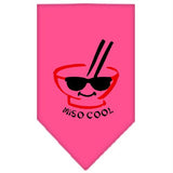 Miso Cool Screen Print Bandana Bright Pink Large