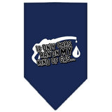 My Kind Of Gas Screen Print Bandana Navy Blue Small