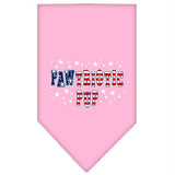 Pawtriotic Pup Screen Print Bandana Bright Pink Large