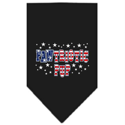 Pawtriotic Pup Screen Print Bandana Black Small