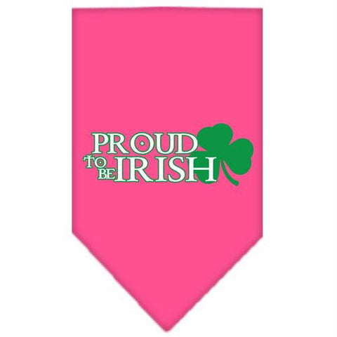 Proud to be Irish Screen Print Bandana Bright Pink Small