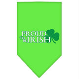 Proud to be Irish Screen Print Bandana Lime Green Small