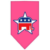 Republican Screen Print Bandana Bright Pink Large