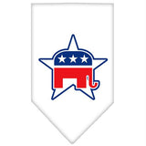 Republican Screen Print Bandana White Large