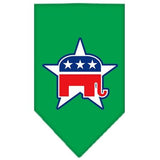 Republican Screen Print Bandana Emerald Green Small