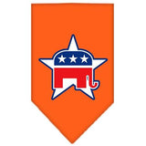 Republican Screen Print Bandana Orange Small