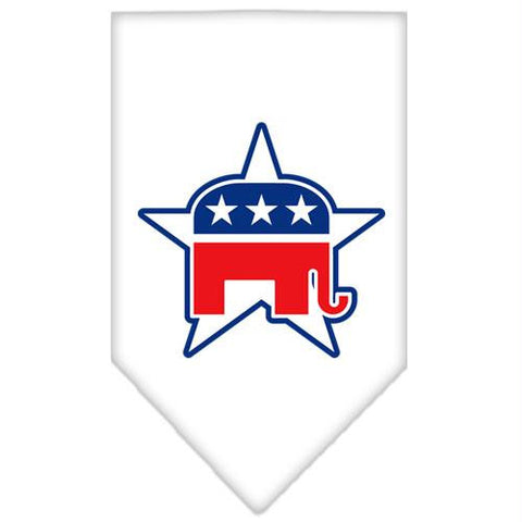 Republican Screen Print Bandana White Small