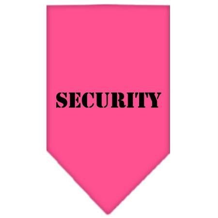 Security  Screen Print Bandana Bright Pink Large