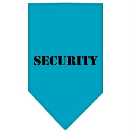 Security  Screen Print Bandana Turquoise Small