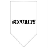Security  Screen Print Bandana White Small