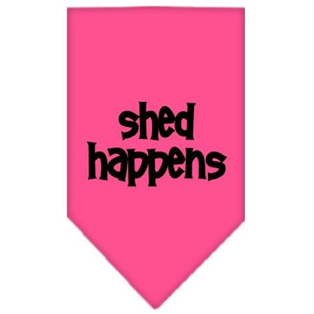 Shed Happens  Screen Print Bandana Bright Pink Large