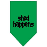 Shed Happens  Screen Print Bandana Emerald Green Large