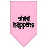 Shed Happens  Screen Print Bandana Light Pink Large