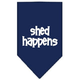 Shed Happens  Screen Print Bandana Navy Blue Large