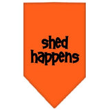 Shed Happens  Screen Print Bandana Orange Large