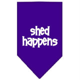 Shed Happens  Screen Print Bandana Purple Large