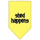 Shed Happens  Screen Print Bandana Yellow Large