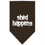 Shed Happens  Screen Print Bandana Cocoa Small
