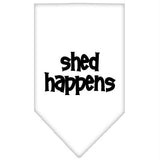 Shed Happens  Screen Print Bandana White Small