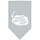 Smarter then most People Screen Print Bandana Grey Large