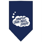 Smarter then most People Screen Print Bandana Navy Blue large