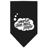 Smarter then most People Screen Print Bandana Black Small