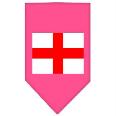 St. Georges Cross Screen Print Bandana Bright Pink Small