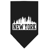 New York Skyline Screen Print Bandana Black Small