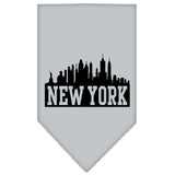 New York Skyline Screen Print Bandana Grey Small